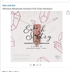 Rhodonite Pendant pull chain necklace